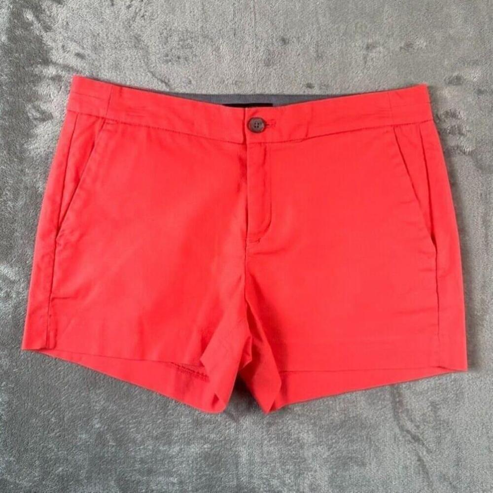 Banana Republic Shorts Womens 6 Salmon Hampton Fit Twill Chino